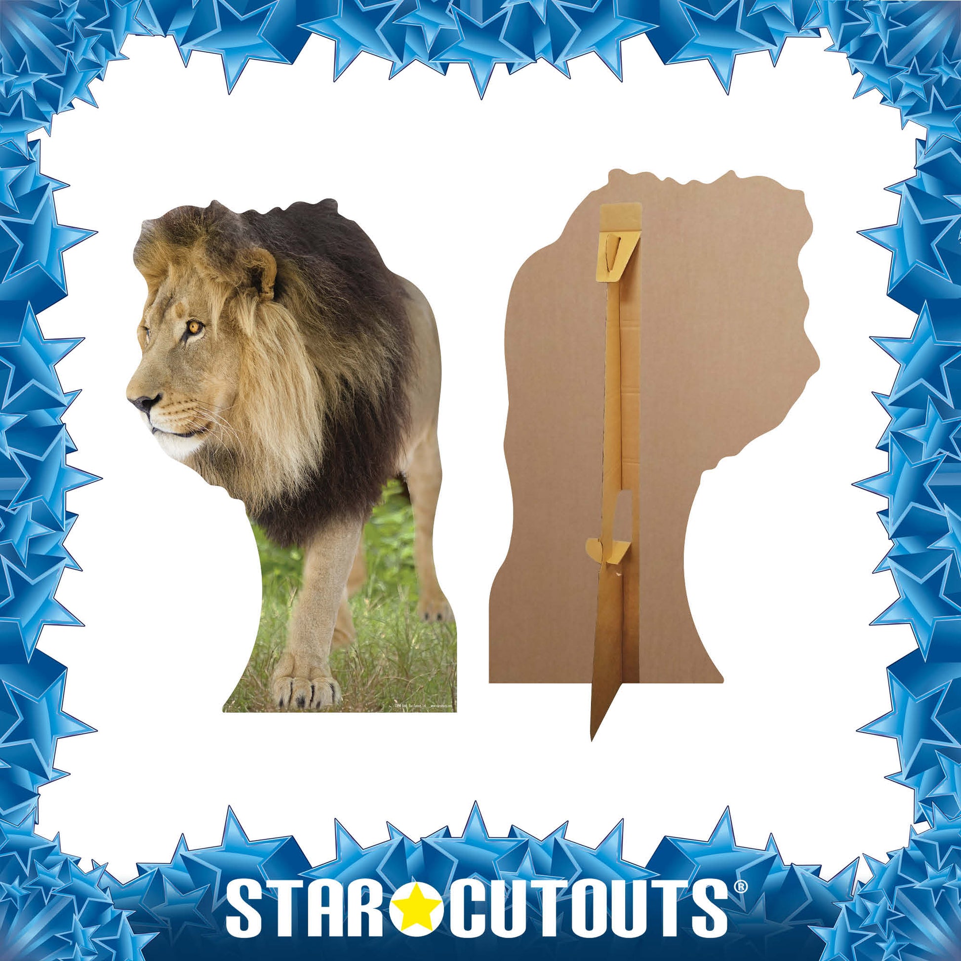 SC054 Lion Cardboard Cut Out Height 130cm - Star Cutouts