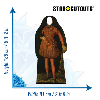 SC060 Tudor Man Stand-In Cardboard Cut Out Height 188cm