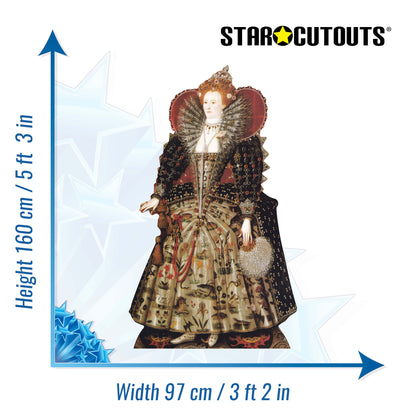 SC062 Queen Elizabeth I Cardboard Cut Out Height 160cm