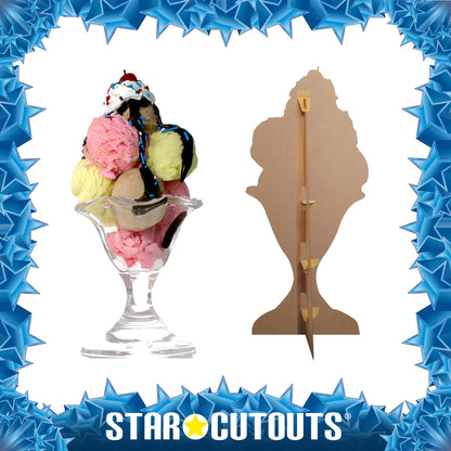 SC066 Ice Cream Sundae Cardboard Cut Out Height 180cm