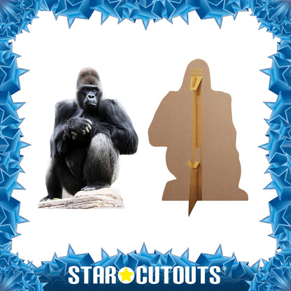 SC067 Gorilla Cardboard Cut Out Height 131cm - Star Cutouts