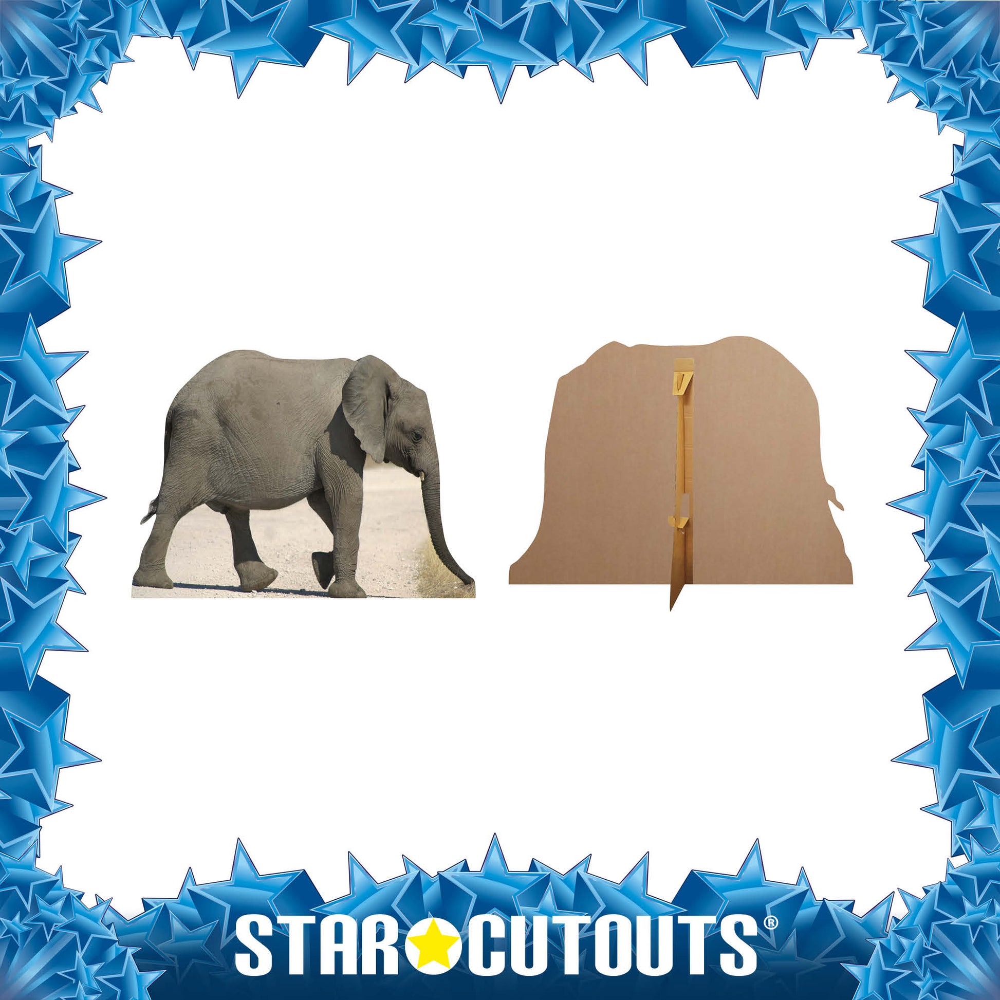 SC069 Baby Elephant Cardboard Cut Out Height 93cm - Star Cutouts