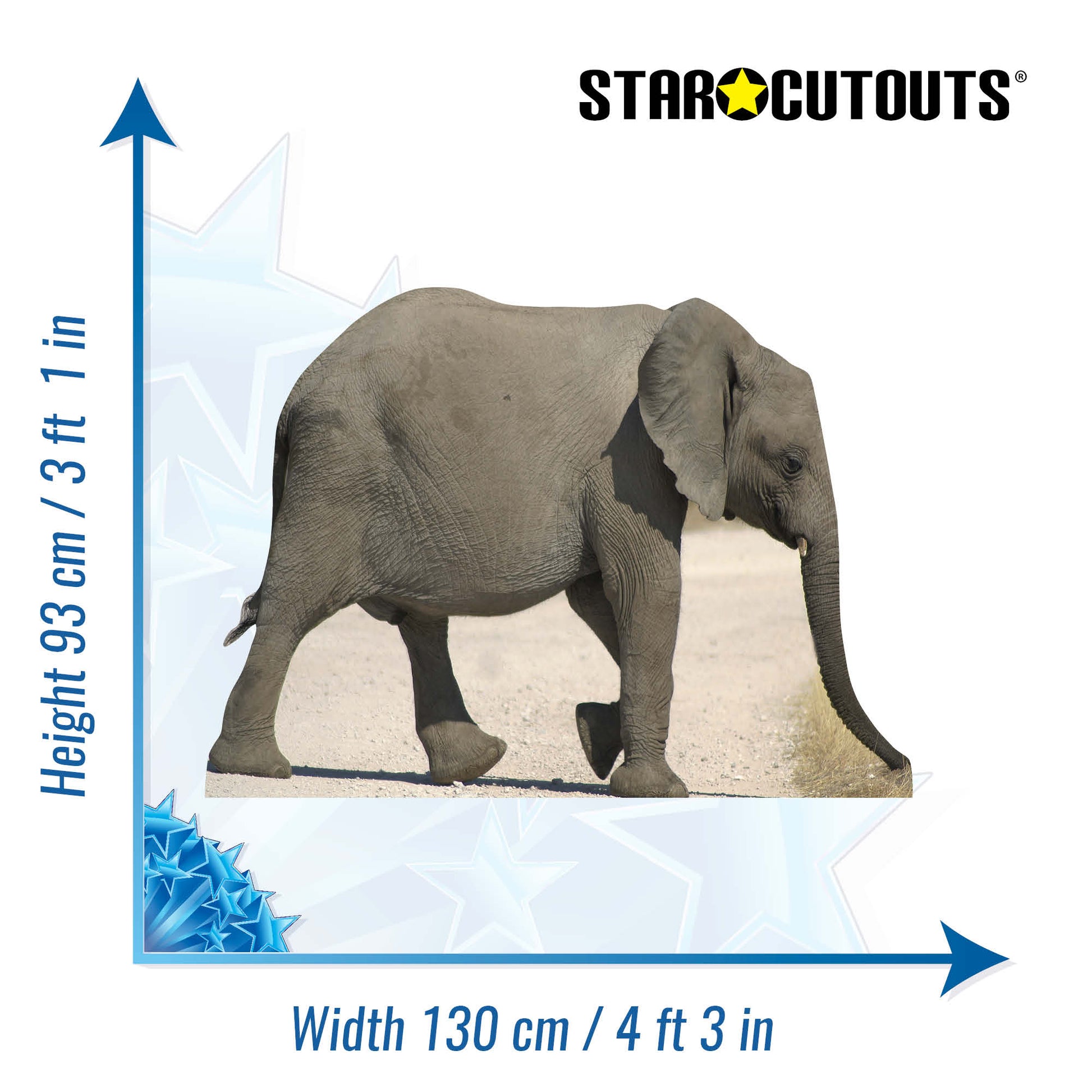 SC069 Baby Elephant Cardboard Cut Out Height 93cm - Star Cutouts