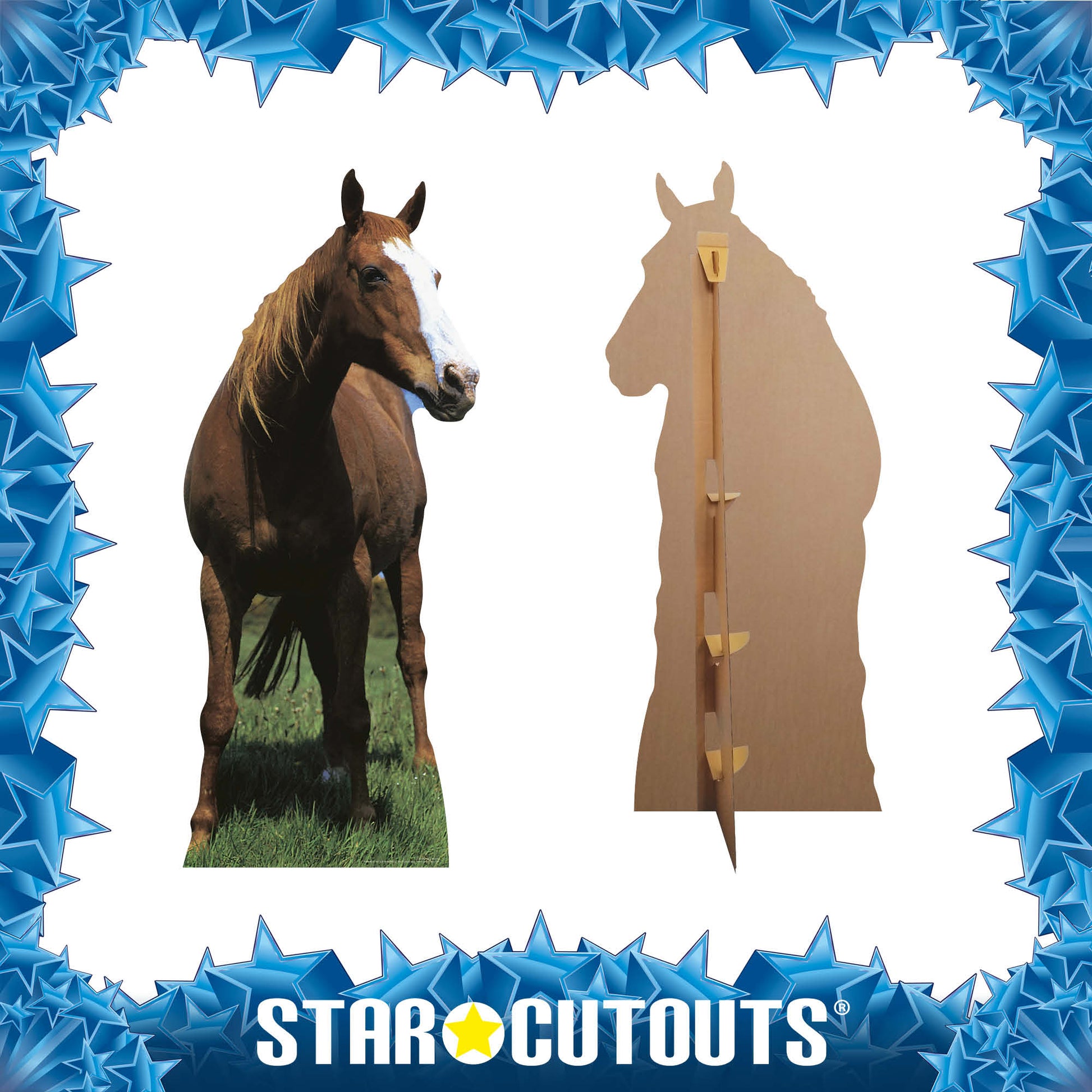 SC070 Mustang - Horse Cardboard Cut Out Height 190cm - Star Cutouts