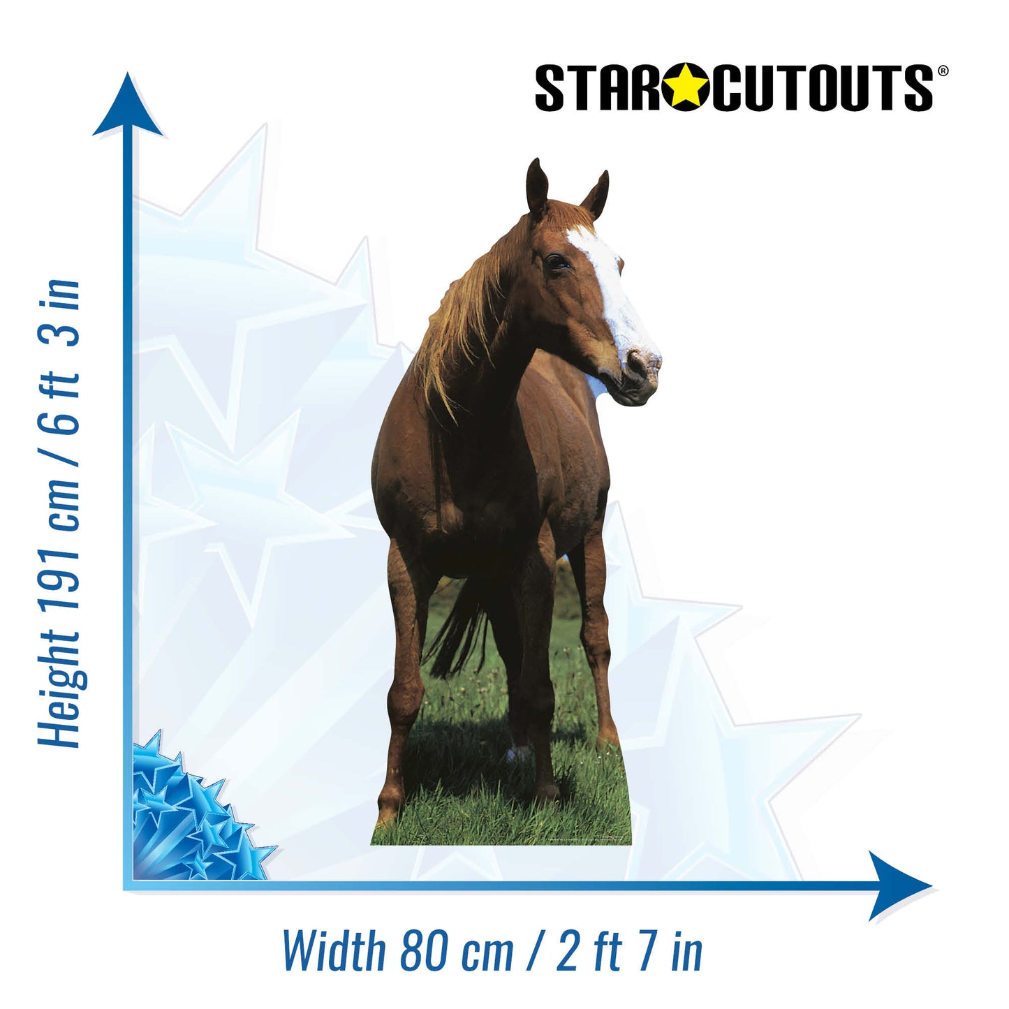 SC070 Mustang - Horse Cardboard Cut Out Height 190cm - Star Cutouts