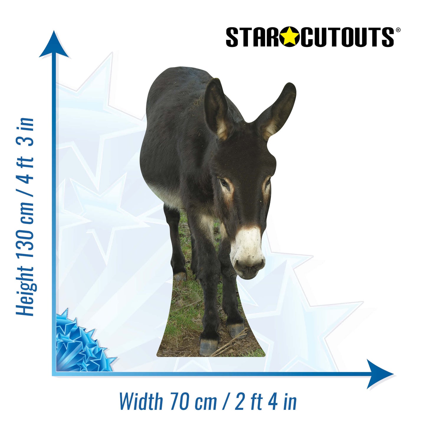 SC071 Donkey Cardboard Cut Out Height 130cm - Star Cutouts