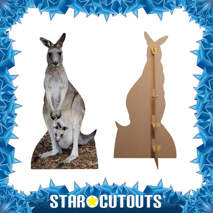 SC073 Kangaroo Cardboard Cut Out Height 195cm - Star Cutouts