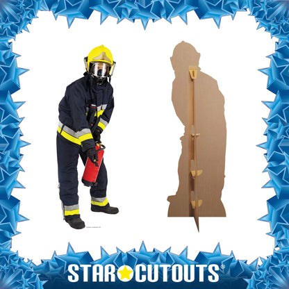 SC075 Fireman Cardboard Cut Out Height 183cm