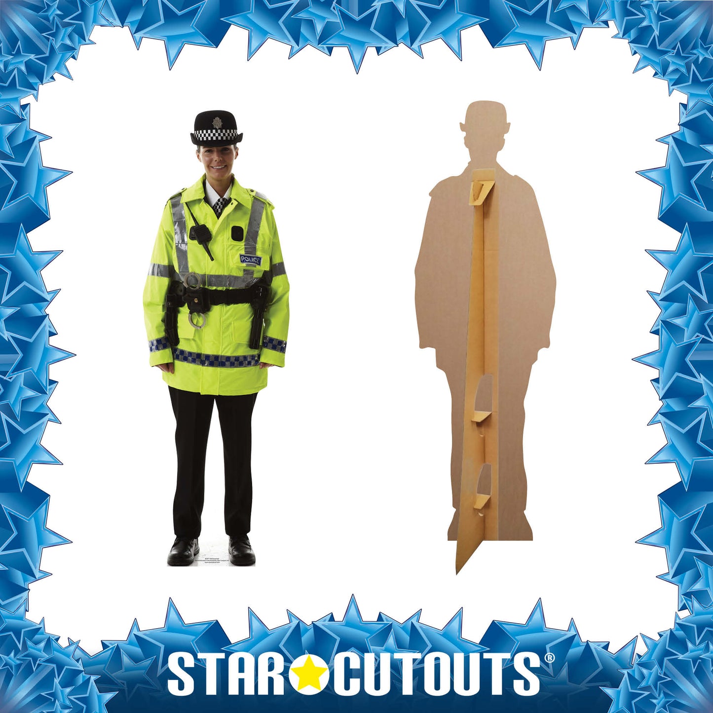 SC077 Policewoman Cardboard Cut Out Height 165cm