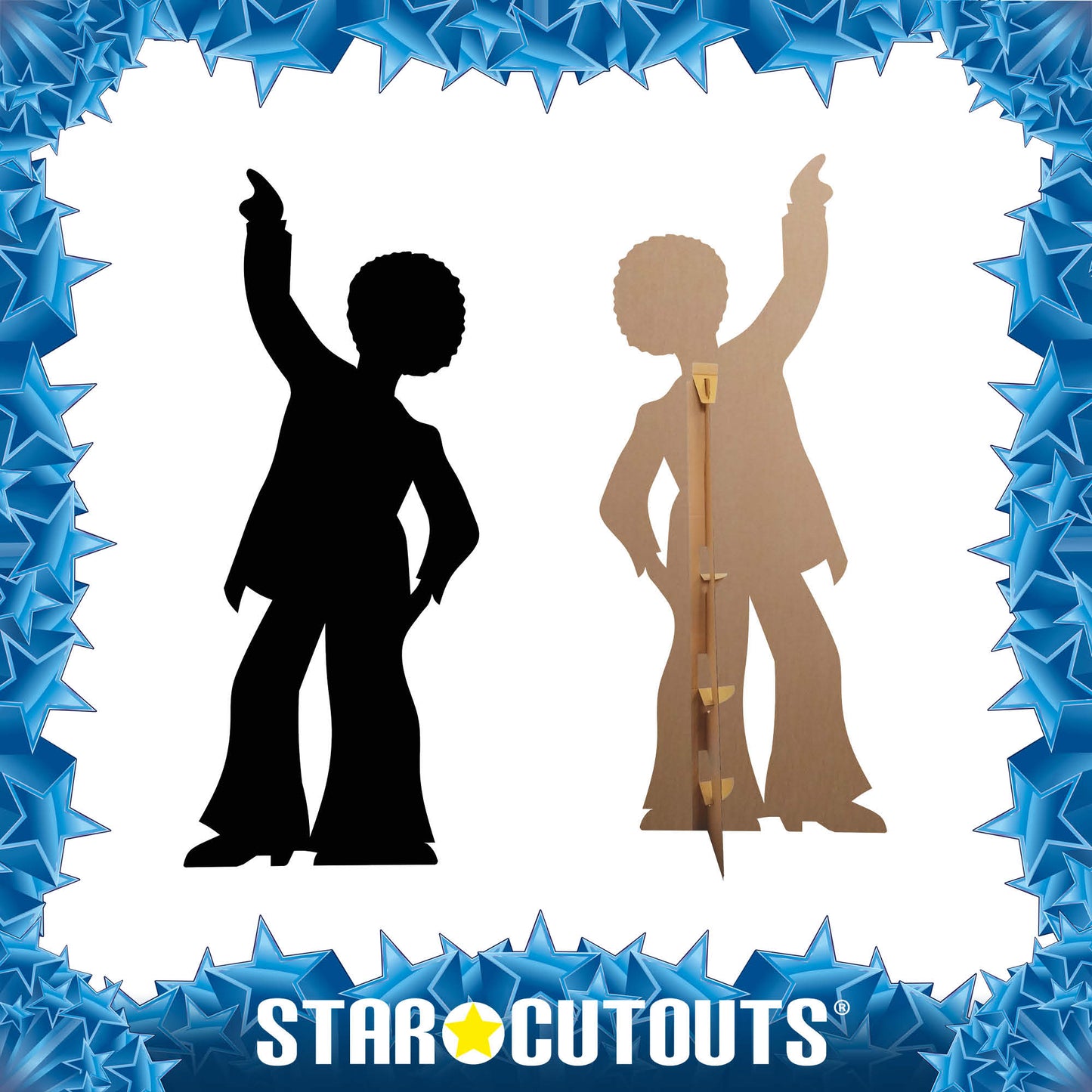 SC083 Disco Dancer - Male (Silhouette) Cardboard Cut Out Height 185cm