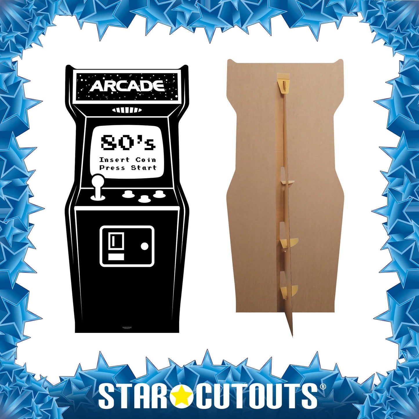 SC1027 Golden Age Black and White Video Arcade Cardboard Cut Out Height 184cm