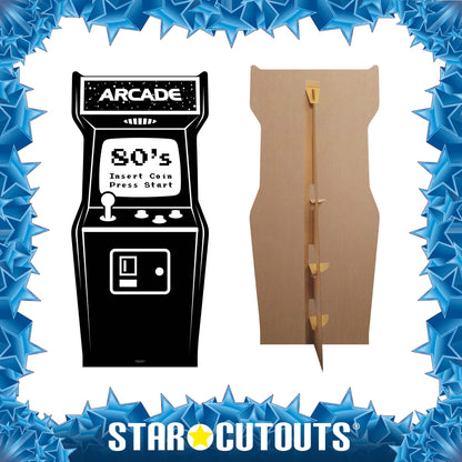 SC1027 Golden Age Black and White Video Arcade Cardboard Cut Out Height 184cm