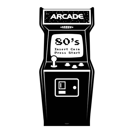 SC1027 Golden Age Black and White Video Arcade Cardboard Cut Out Height 184cm