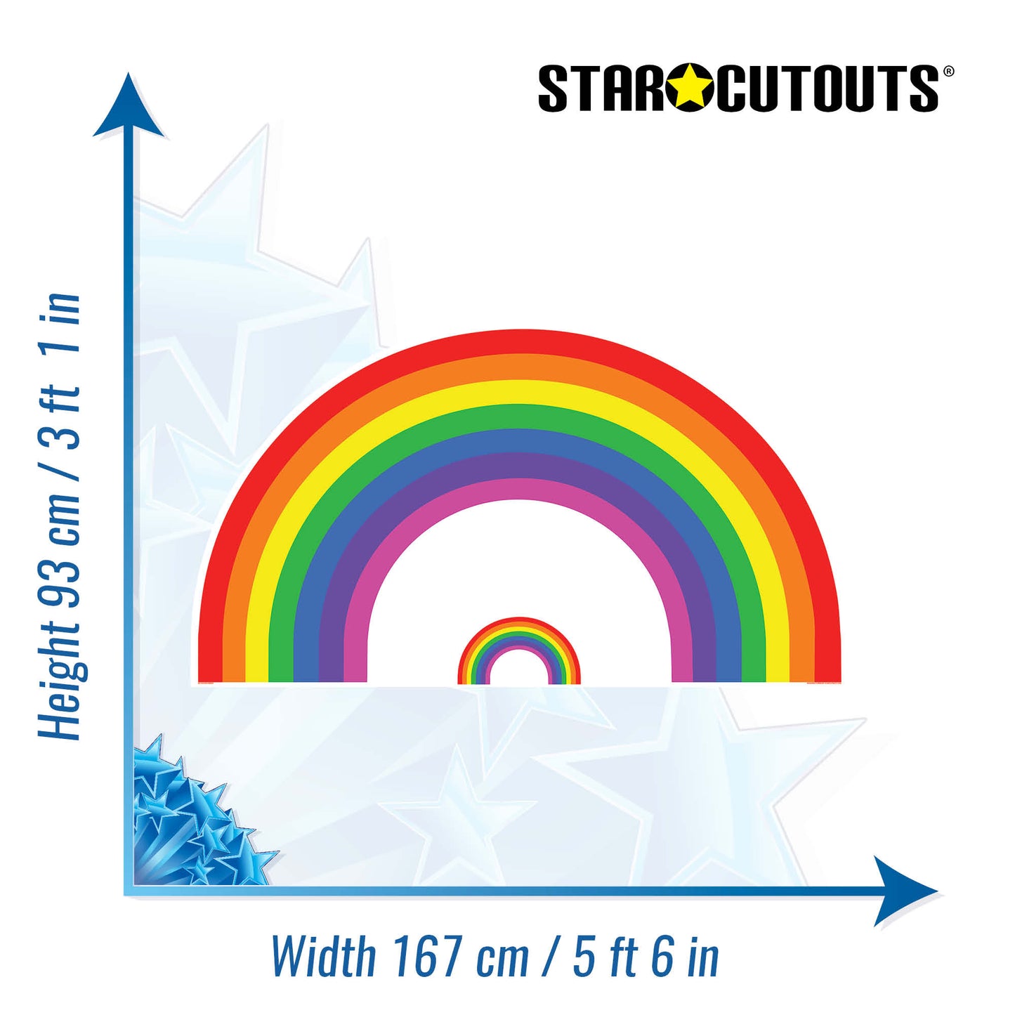 SC1030 Rainbow Cardboard Cut Out Height 93cm