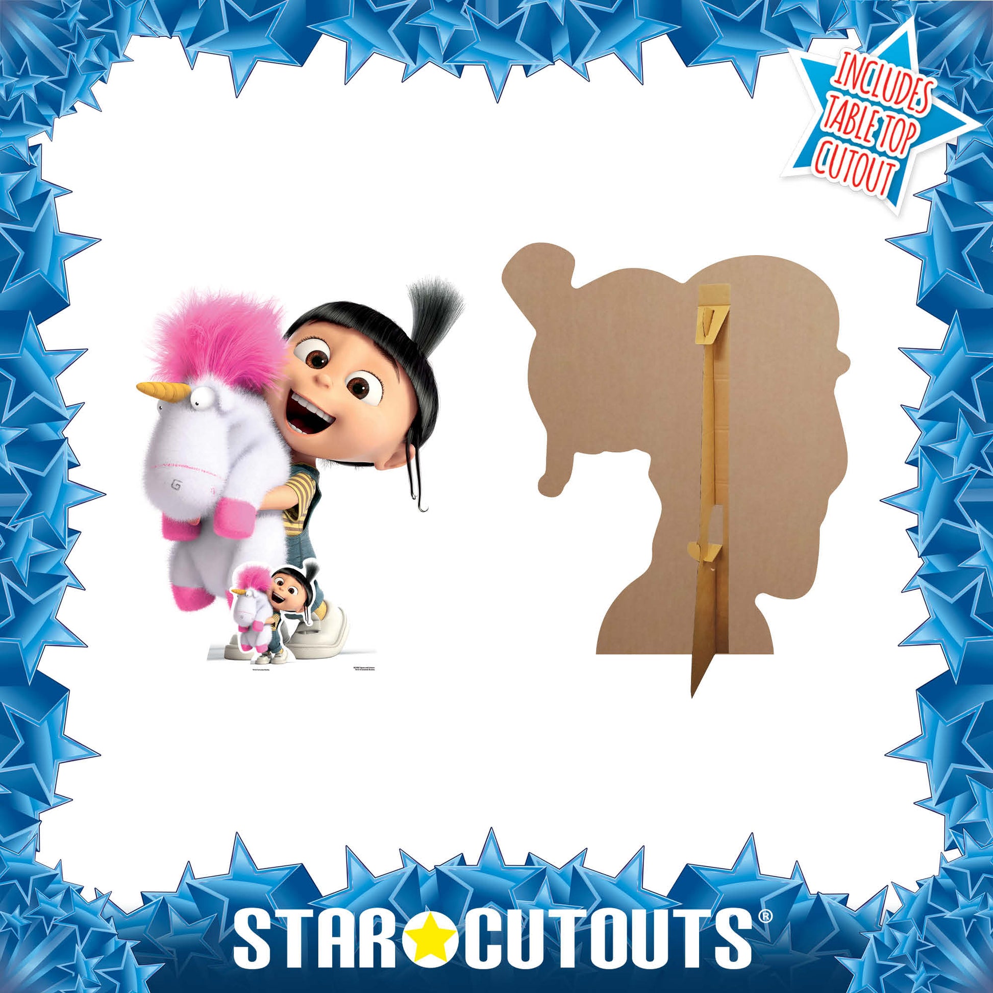 SC1037 Agnes and Fluffy Unicorn Cardboard Cut Out Height 118cm - Star Cutouts