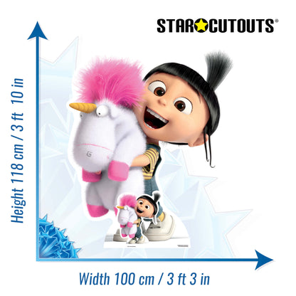SC1037 Agnes and Fluffy Unicorn Cardboard Cut Out Height 118cm - Star Cutouts