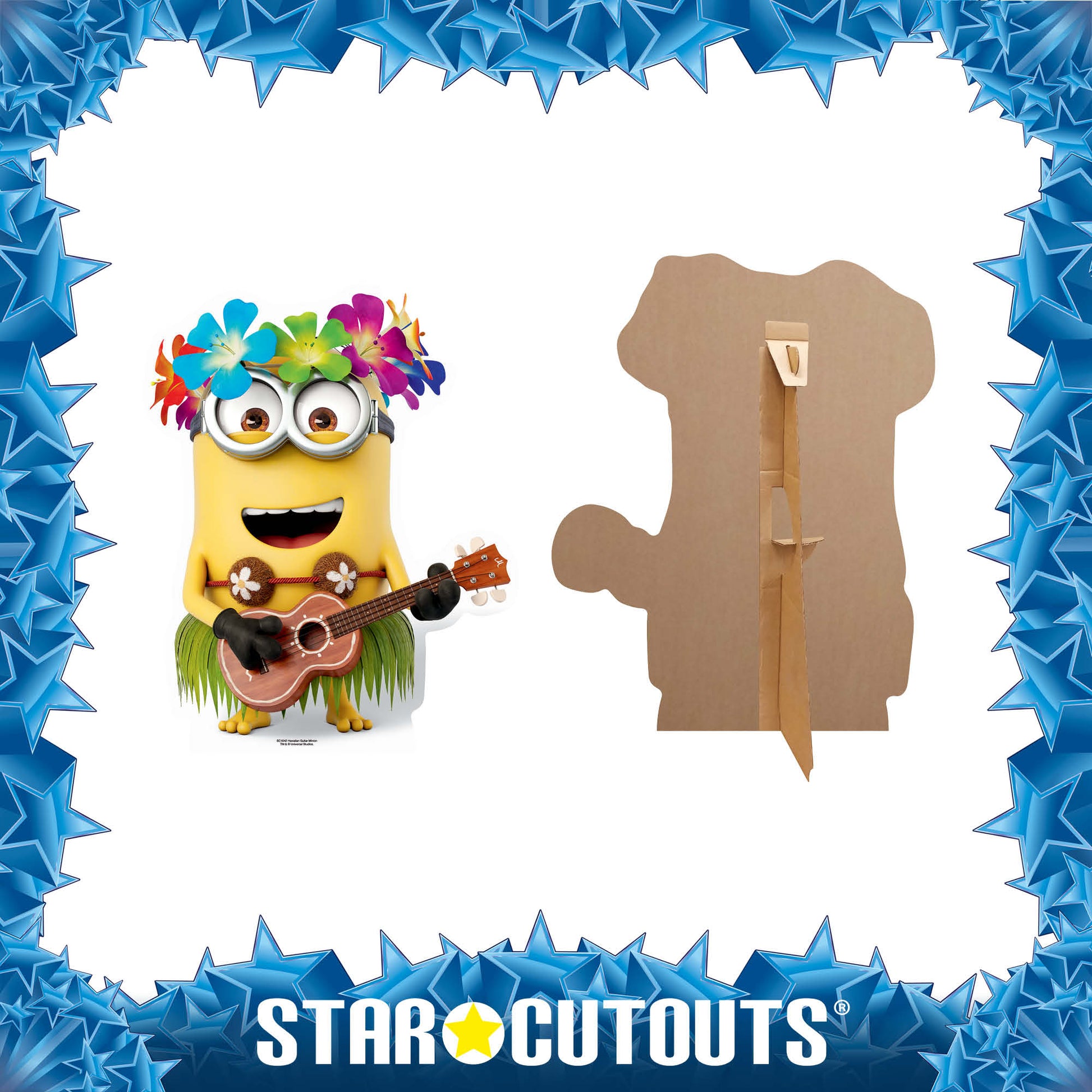 SC1042 Hawaiian Guitar Dave Minion Cardboard Cut Out Height 81cm - Star Cutouts