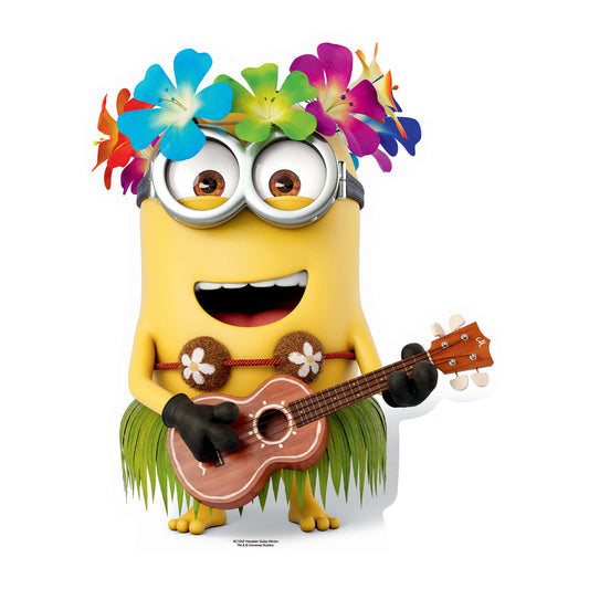 SC1042 Hawaiian Guitar Dave Minion Cardboard Cut Out Height 81cm - Star Cutouts