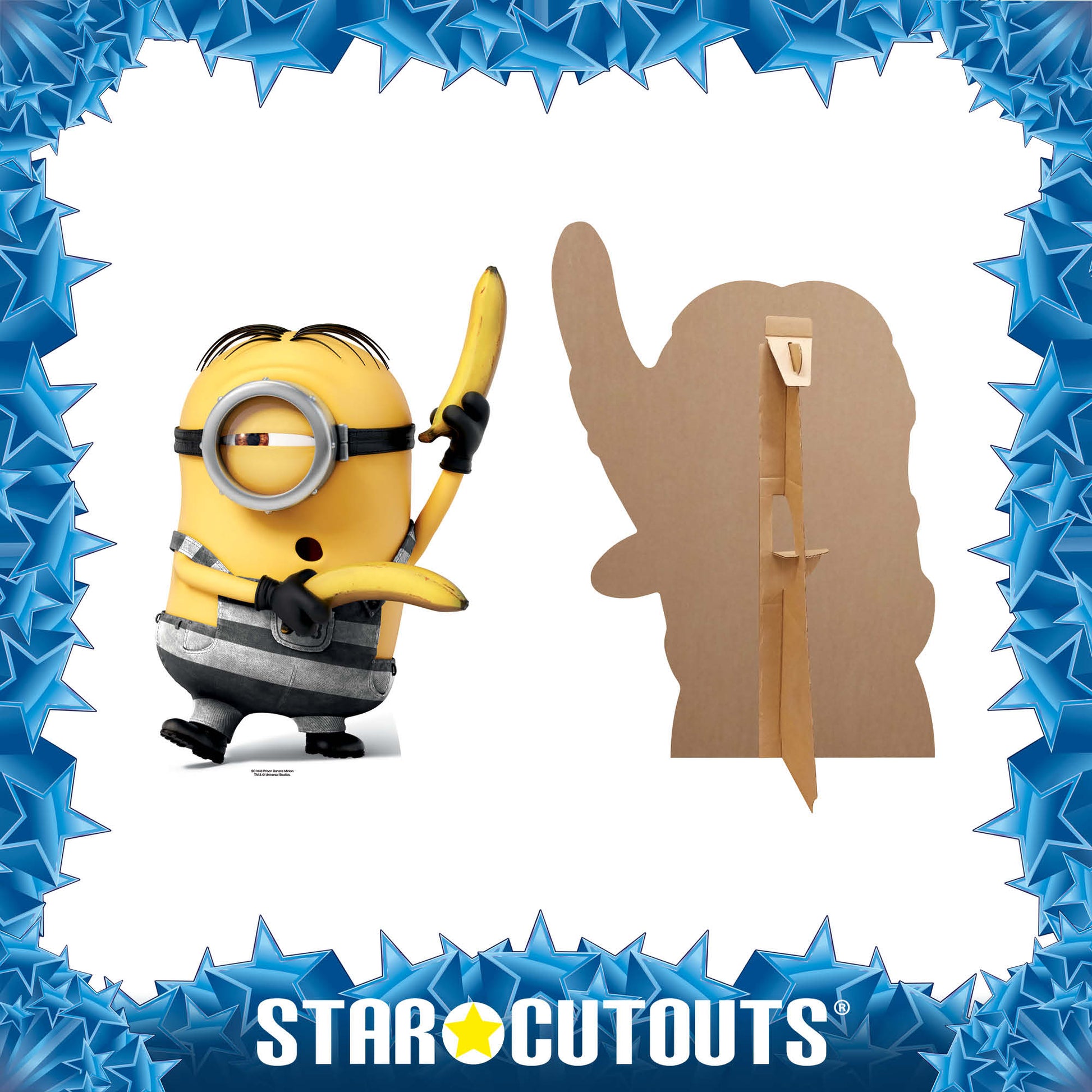 SC1043 Prison Banana Minion Cardboard Cut Out Height 84cm - Star Cutouts