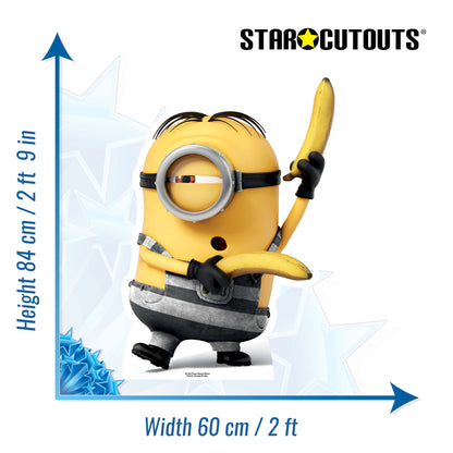 SC1043 Prison Banana Minion Cardboard Cut Out Height 84cm - Star Cutouts