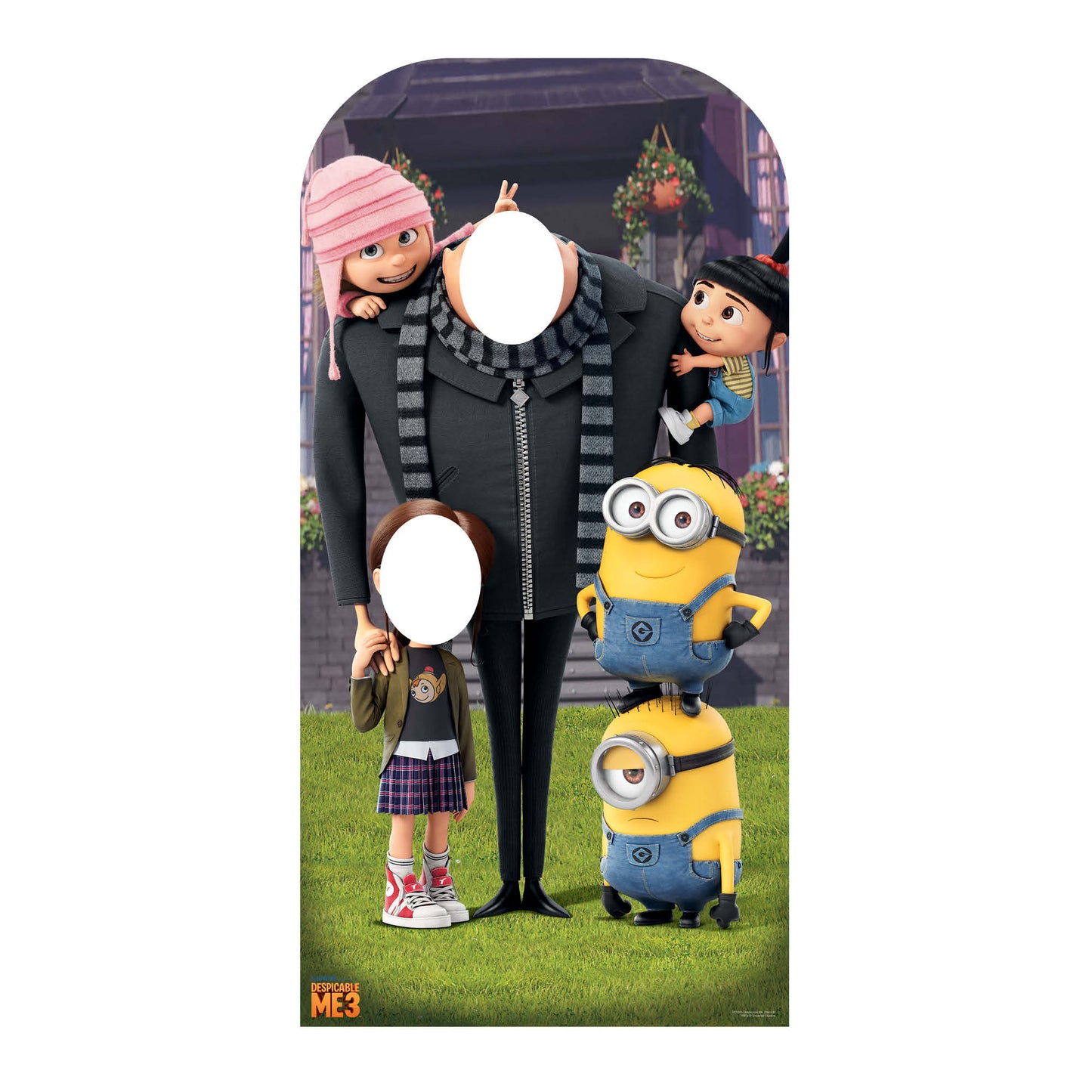 SC1045 Despicable Me Adult and Child Stand-In Cardboard Cut Out Height 185cm - Star Cutouts
