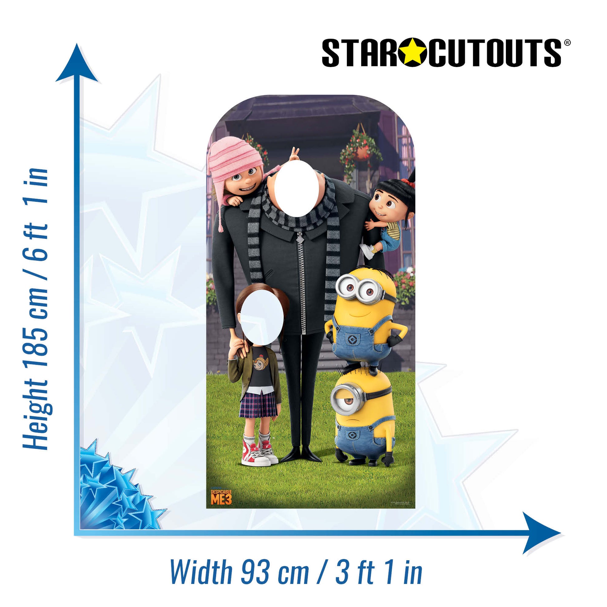SC1045 Despicable Me Adult and Child Stand-In Cardboard Cut Out Height 185cm - Star Cutouts