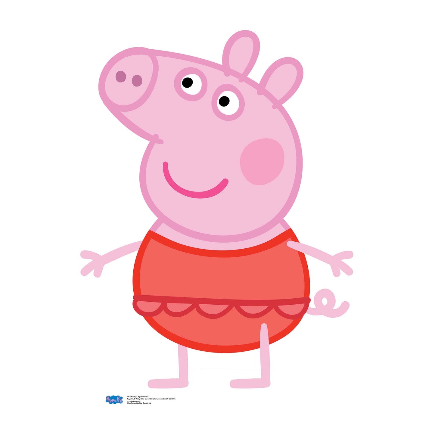SC1060 Peppa Pig (Swimsuit) Cardboard Cut Out Height 90cm