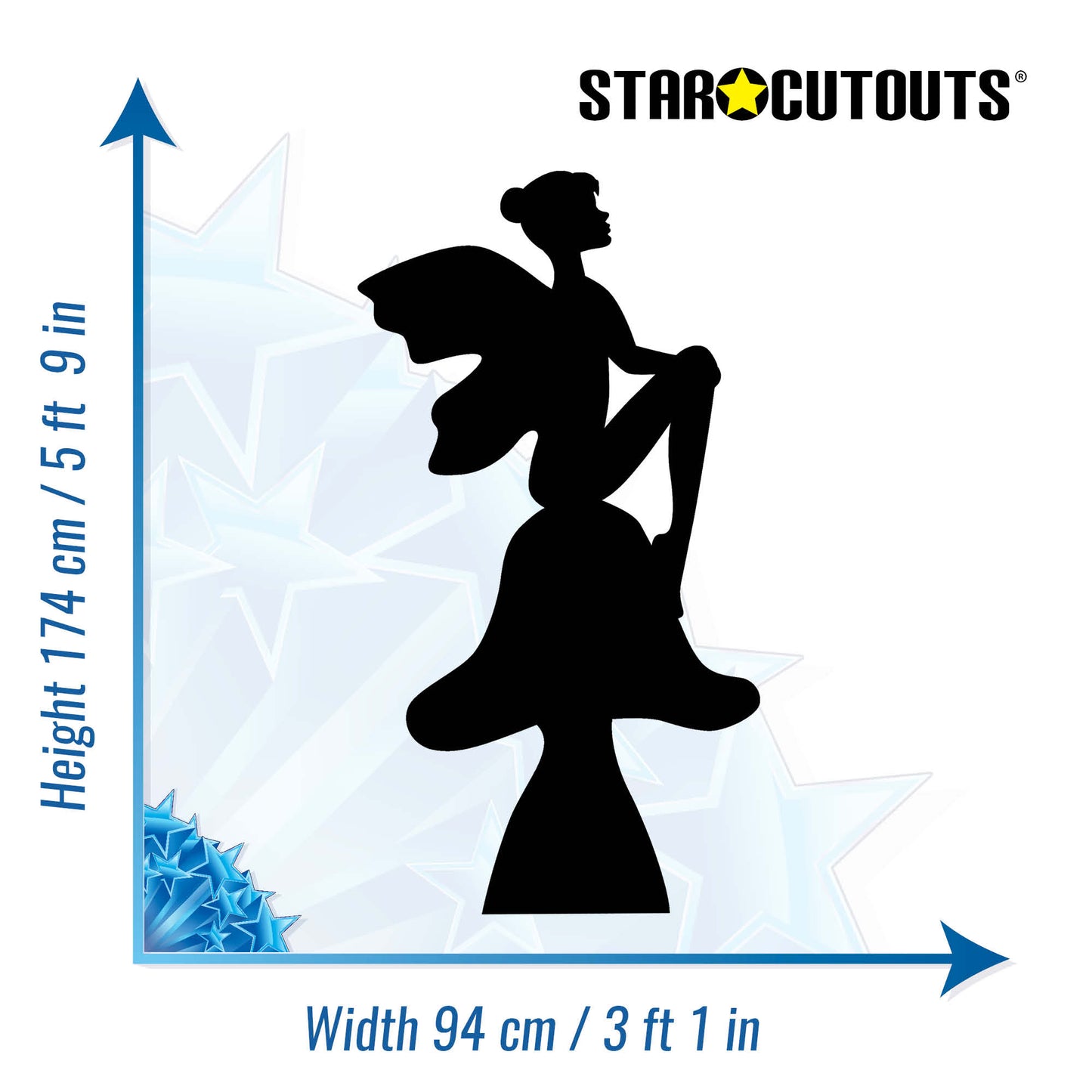 SC1065 Fairy Silhouette Cardboard Cut Out Height 174cm