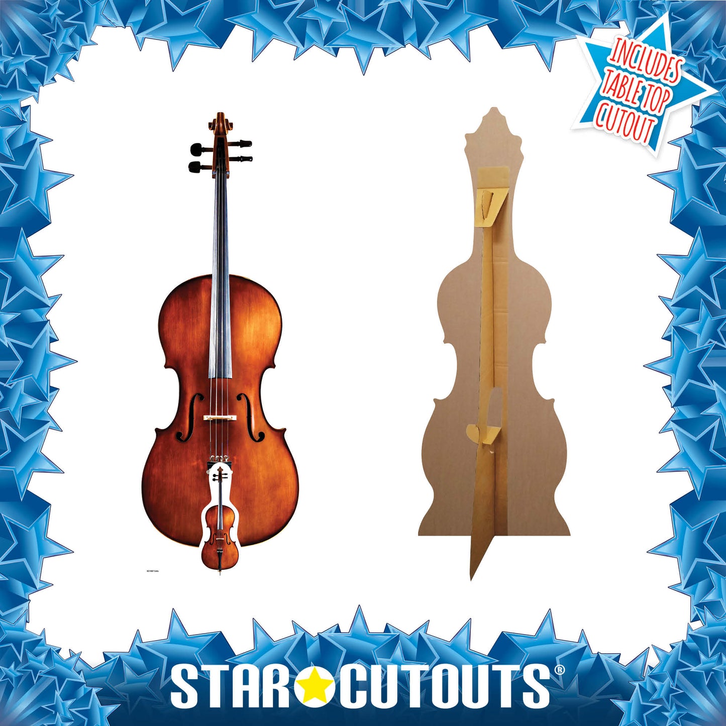 SC1067 Cello Cardboard Cut Out Height 121cm