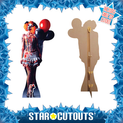 SC1070 Scary Female Clown Cardboard Cut Out Height 178cm