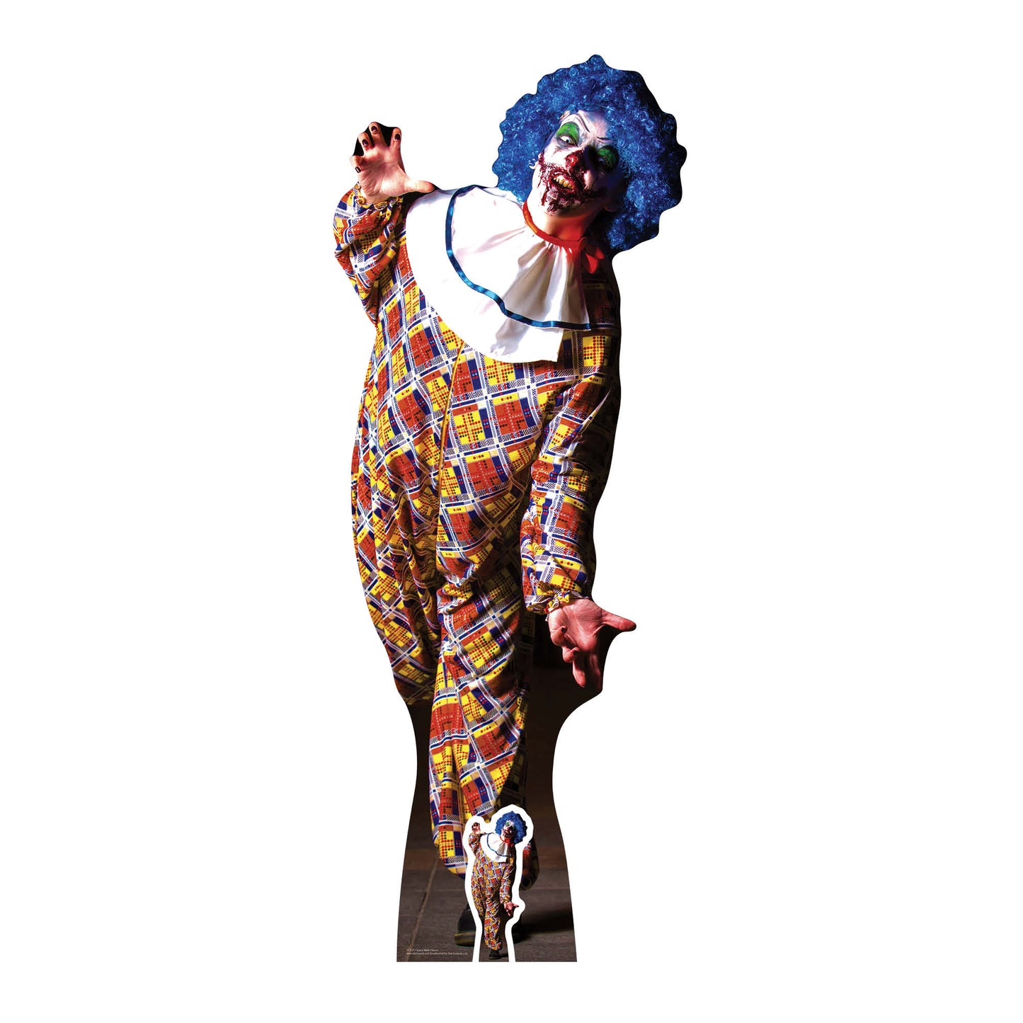 SC1071 Scary Male Clown Cardboard Cut Out Height 175cm