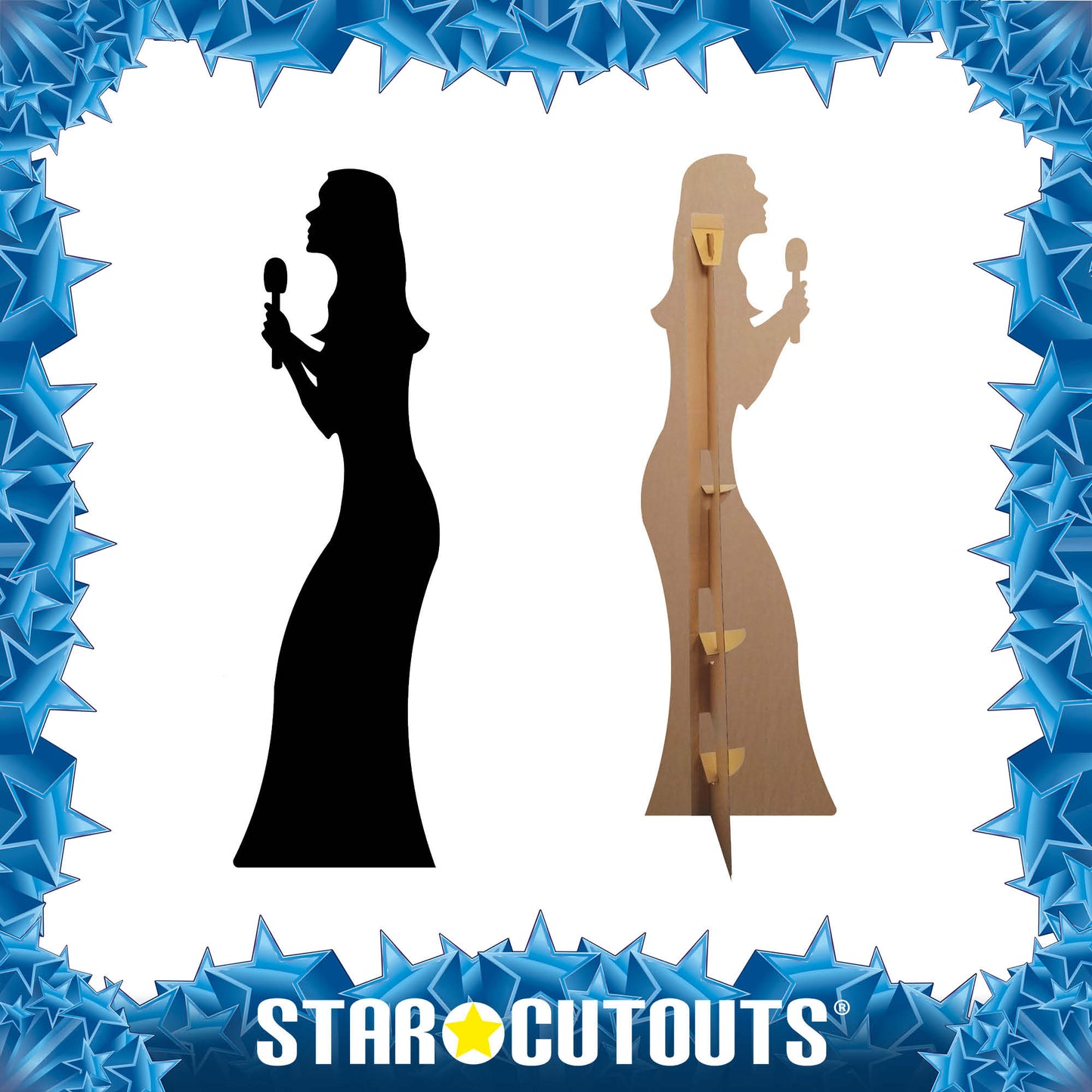 SC107 Singer (Silhouette) Cardboard Cut Out Height 175cm