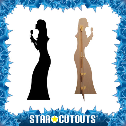 SC107 Singer (Silhouette) Cardboard Cut Out Height 175cm