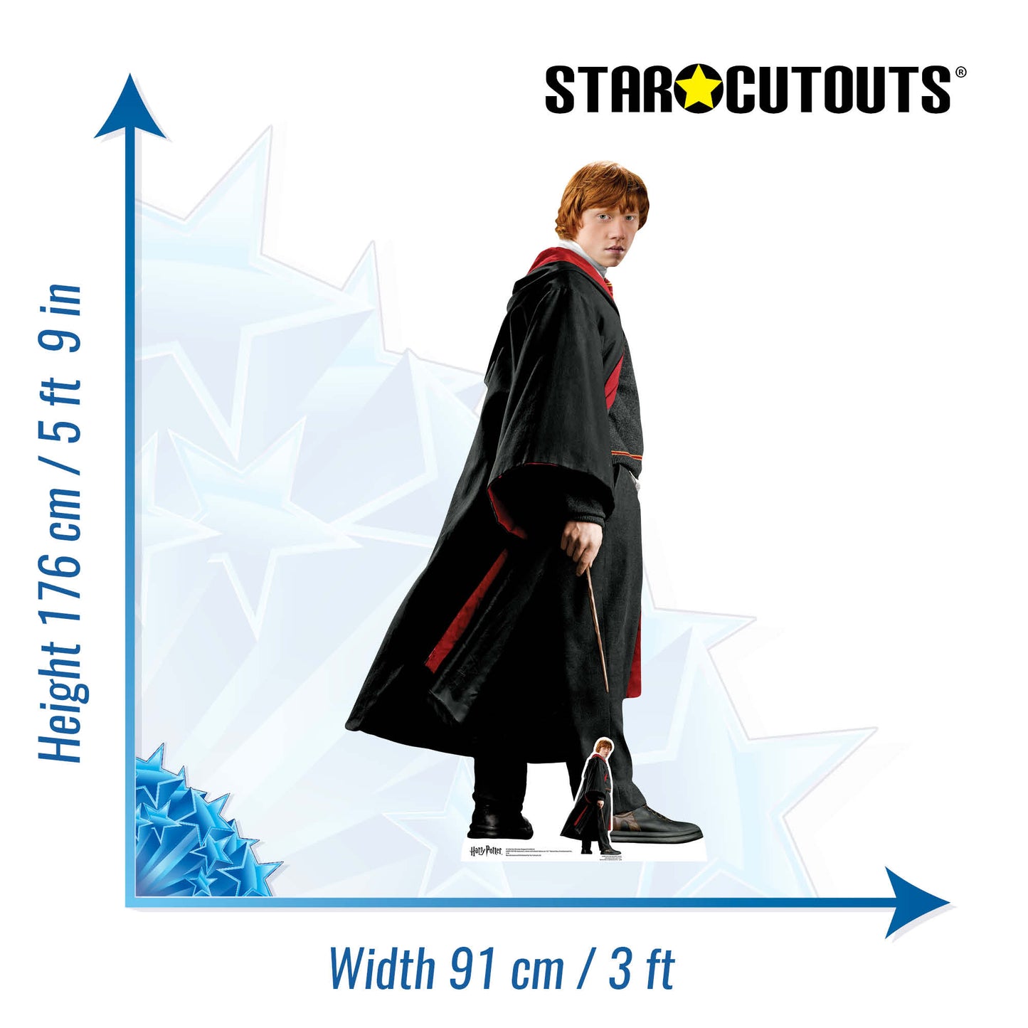 SC1086 Ron Weasley Hogwarts School of Witchcraft and Wizardry Uniform Cardboard Cut Out Height 176cm