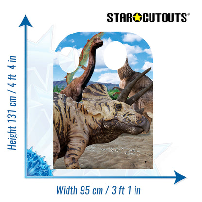 SC1095 Triceratops Dinosaur Child Stand-in Cardboard Cut Out Height 131cm