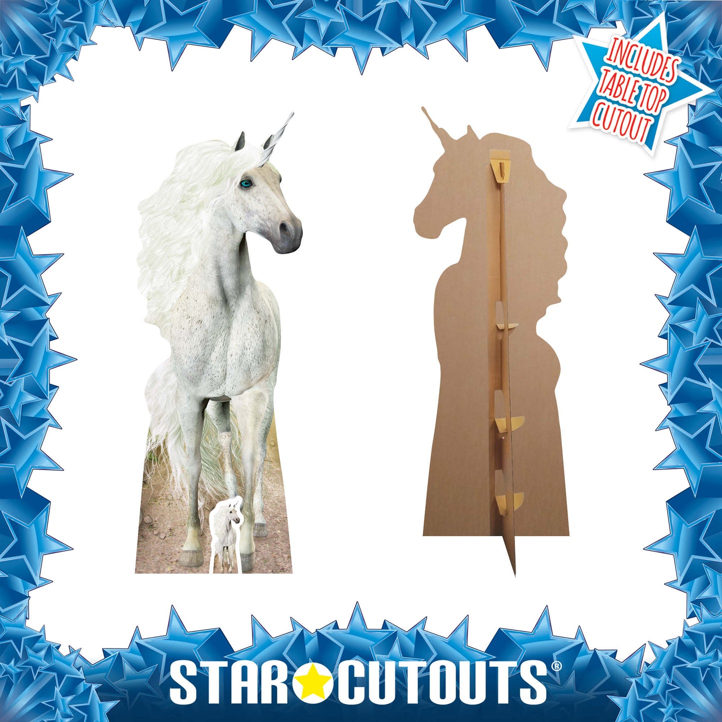 SC1097 Unicorn Cardboard Cut Out Height 185cm