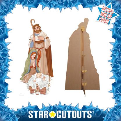 SC1107 Nativity Scene Cardboard Cut Out Height 183cm