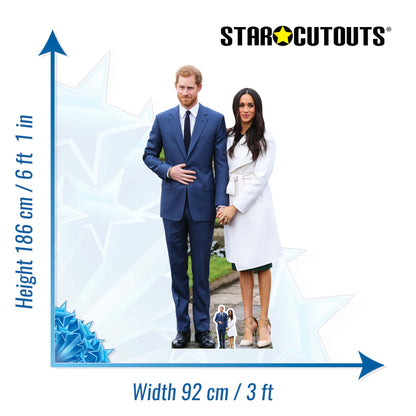 SC1115 Prince Harry & Meghan Markle Cardboard Cut Out Height 186cm