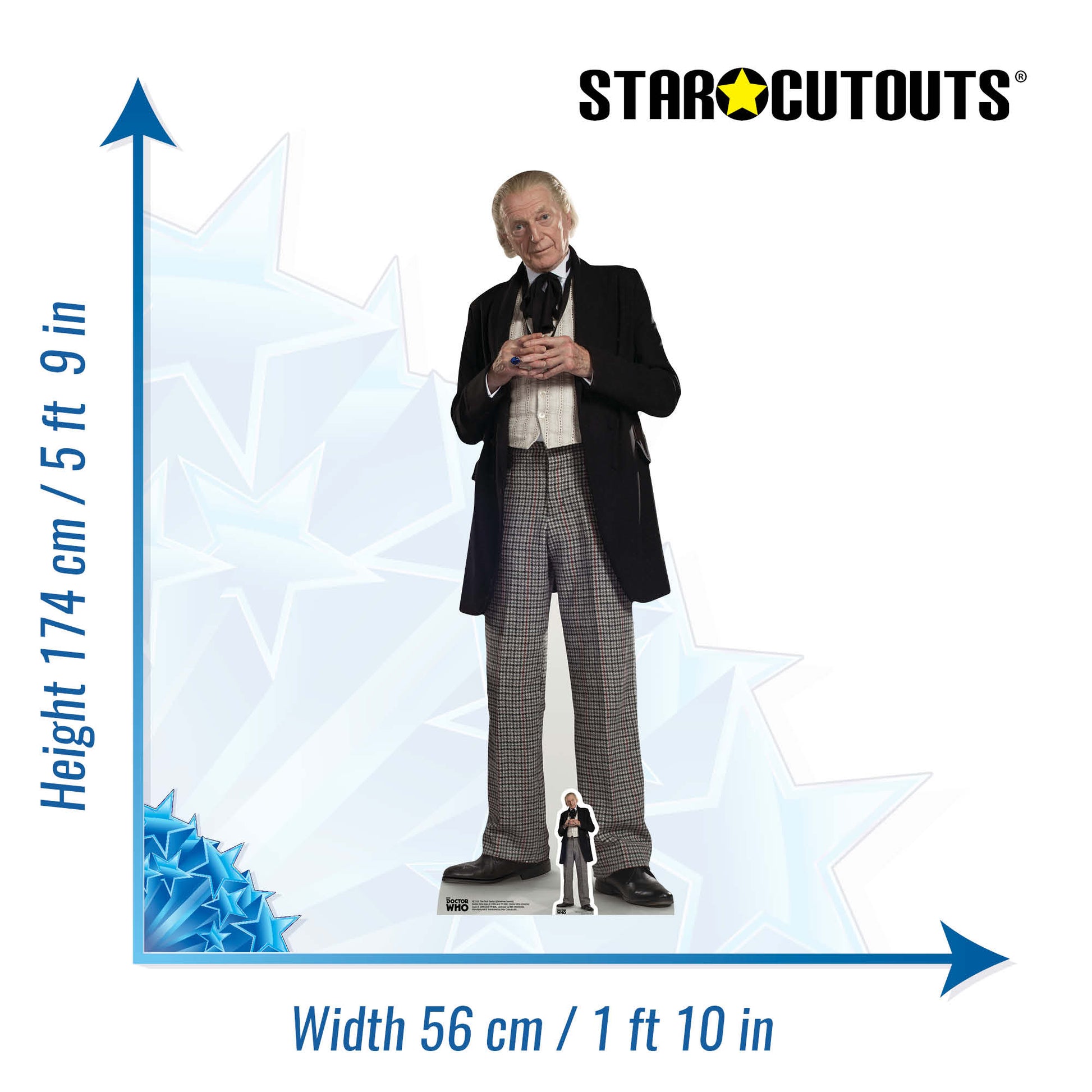 The First Doctor David Bradley Christmas Special Cardboard Cut Out Height 174cm - Star Cutouts