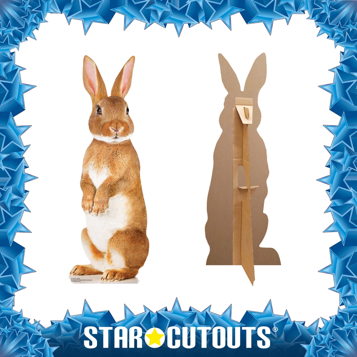 SC1120 Cute Rabbit Cardboard Cut Out Height 90cm - Star Cutouts