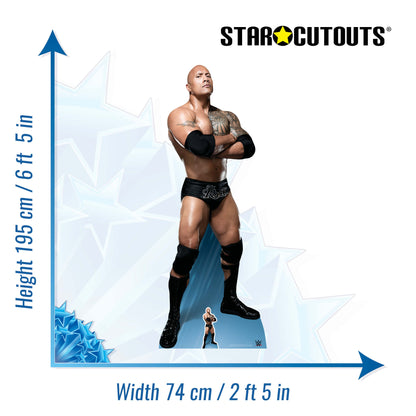 SC1132 The Rock Arms folded 'Do you like pie?' Dwayne Johnson Cardboard Cut Out Height 195cm