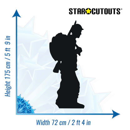 SC1136 Solider Silhouette Double Pack Cardboard Cut Out Height 175cm