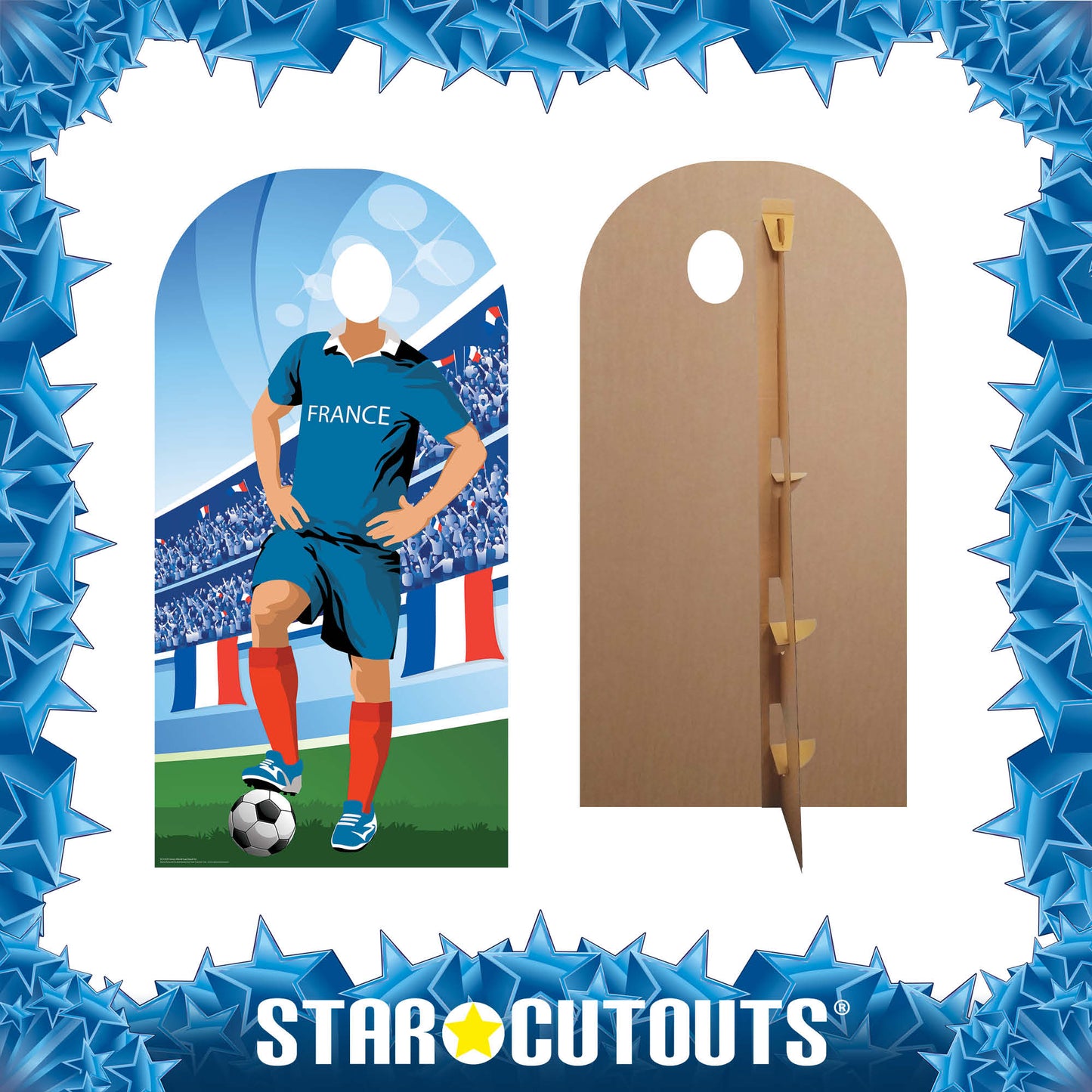 SC1163 France World Cup Football Stand In Cardboard Cut Out Height 190cm
