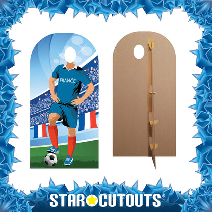 SC1163 France World Cup Football Stand In Cardboard Cut Out Height 190cm