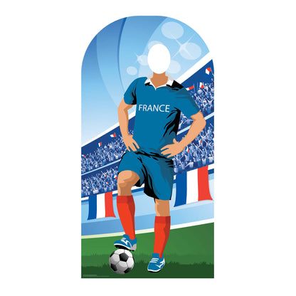 SC1163 France World Cup Football Stand In Cardboard Cut Out Height 190cm
