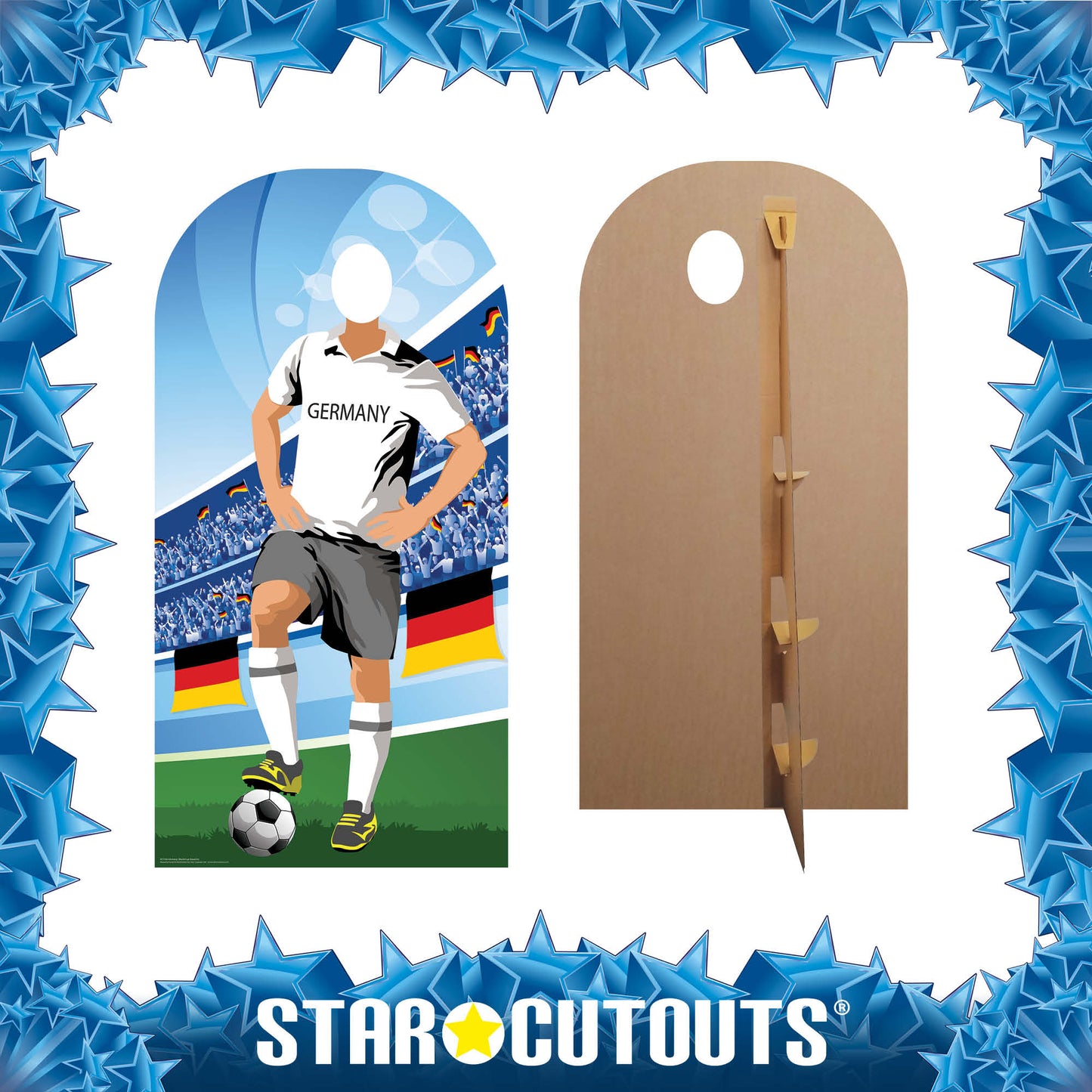 SC1165 Germany World Cup Football Stand In Cardboard Cut Out Height 190cm