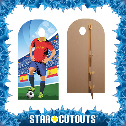SC1169 Spain World Cup Football Stand In Cardboard Cut Out Height 190cm