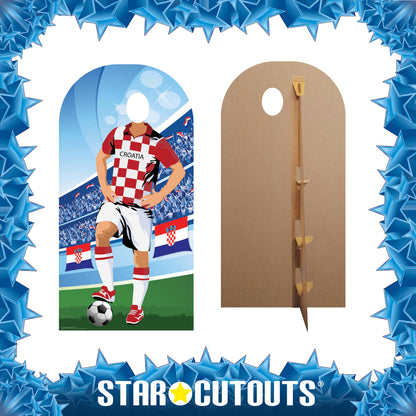 SC1172 Croatia World Cup Football Stand In Cardboard Cut Out Height 190cm