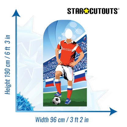 SC1174 Russia World cup Stand In Cardboard Cut Out Height 190cm
