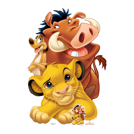 SC1189 Lion King Group (Simba, Timon and Pumbaa) Cardboard Cut Out Height 135cm